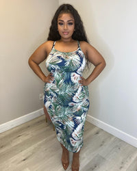 Tropical Midi Dress